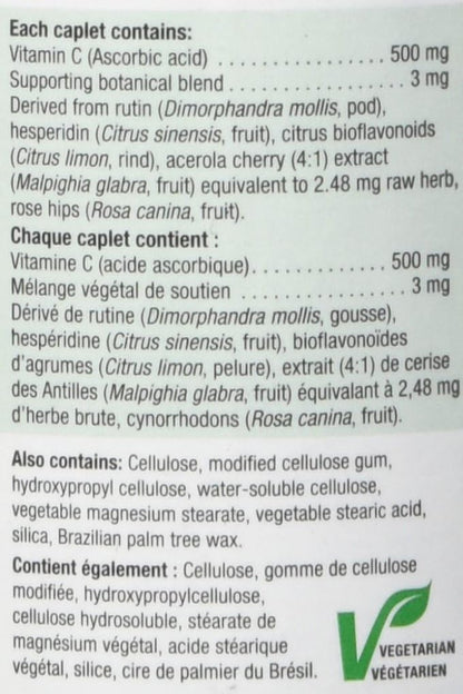 Jamieson 維生素C 500毫克膠囊，支持免疫健康，強化牙齒和骨骼。素食，無麩質，不含人工色素、香精或防腐劑，120粒，加拿大製造