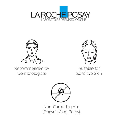La Roche-Posay Face Wash Gel Cleanser, Effaclar Gentle Purifying Foaming Gel for Oily and Sensitive Acne-Prone Skin & Acne Lotion BUNDLE. Soap-Free, Paraben-free, Non-Comedogenic