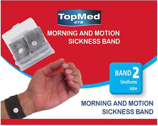 Top Med Sea-Band 成人手環 天然緩解噁心 穴位按摩 暈動病手環