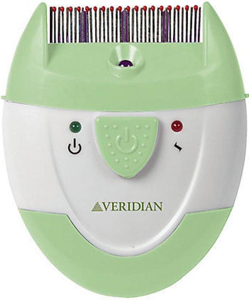 Veridian Healthcare Finito 電子除蝨梳，綠/白