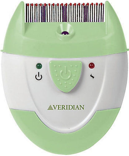 Veridian Healthcare Finito 電子除蝨梳，綠/白
