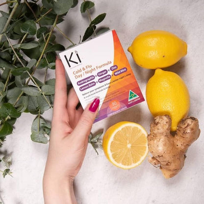 KI，日夜配方，30 片，含穿心莲、生姜、锌、柠檬香蜂草、木兰、野薄荷