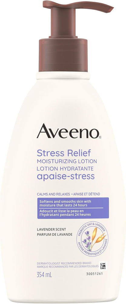 Aveeno 舒缓保湿乳液，薰衣草、益生元燕麦、不致粉刺保湿霜，354 毫升