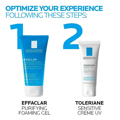 La Roche-Posay Face Moisturizer, Toleriane Sensitive Face Cream with Niacinamide and Ceramides, for Normal to Combination Skin Sensitive Skin, Alcohol Free, Fragrance Free, 40mL (Packaging May Vary)