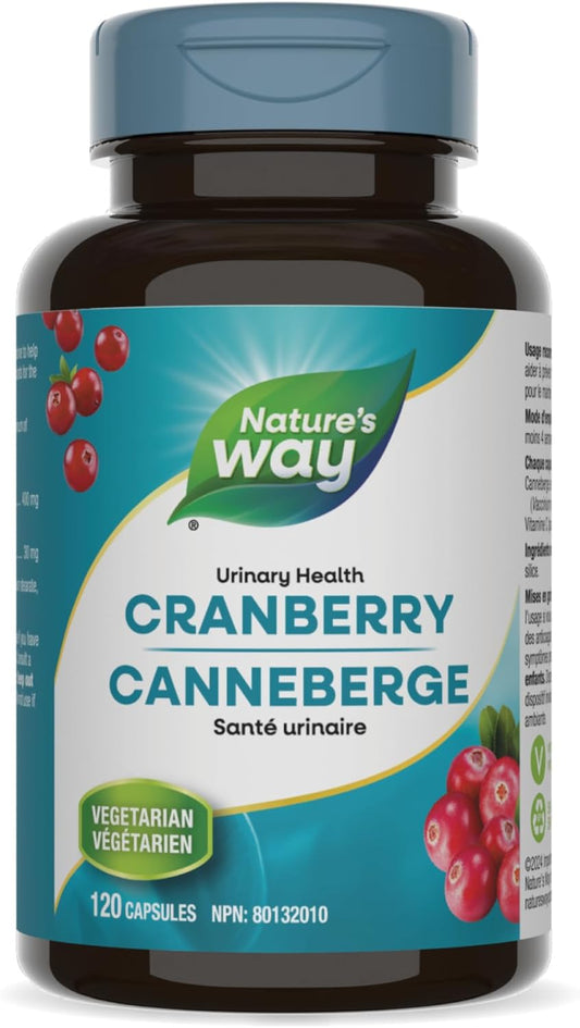 Nature's Way 蔓越莓萃取膠囊 - 經臨床研究證實的蔓越莓，有助於預防復發性泌尿道感染 (UTI) - 素食，120 粒膠囊