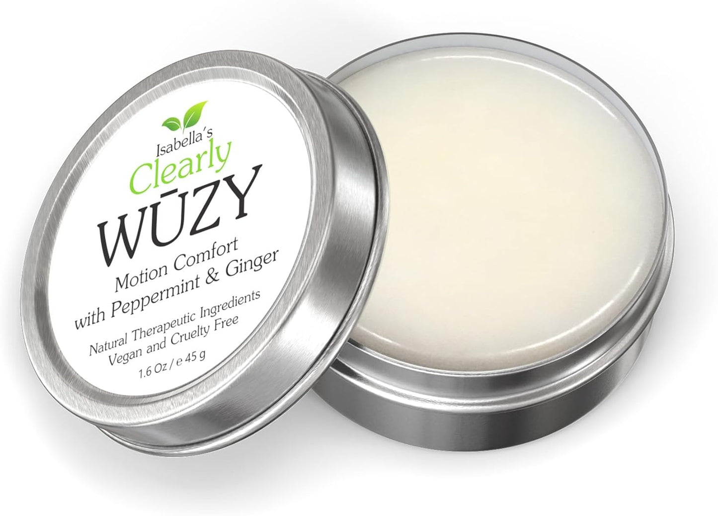 Clearly WŪZY，香薰草本止吐膏 | 缓解晨吐、晕动病、头晕、经前综合症、孕期不适、旅行不适 | 天然疗法，含生姜、薄荷、薰衣草 | 美国制造