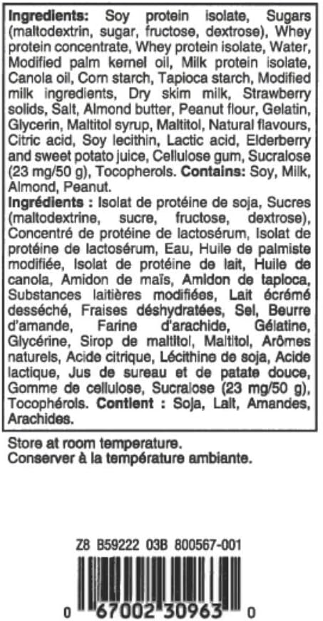 Pure Protein Bars - Strawberry Greek Yogurt + Lemon Cake Gluten Free Whey Protein Bars (Pack of 12)