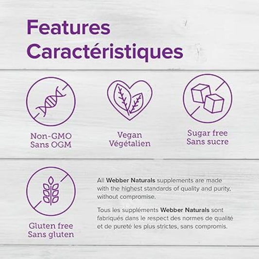 Webber Naturals Vitamin B12 10,000 mcg, Ultra Strength, Quick Dissolve, 40 Tablets, Natural Cherry Flavour, Supports Energy Production and Metabolism, Vegan