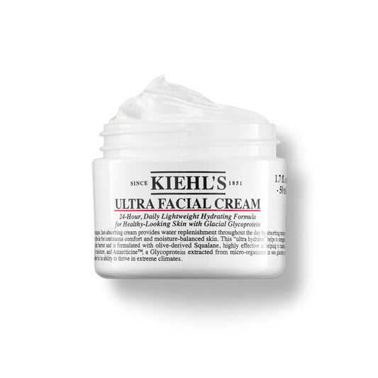 Kiehl's Ultra Facial Cream, with 4.5% Squalane to Strengthen Skin's Moisture Barrier, Skin Feels Softer and Smoother, Long-Lasting Hydration, Easy and Fast-Absorbing, All Skin Types