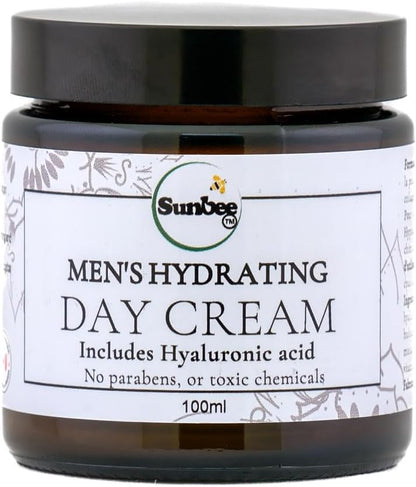 Made in CANADA Sunbee Men's Hydrating Day Cream, Hydrating Moisturizer with Hyaluronic Acid 100 mL