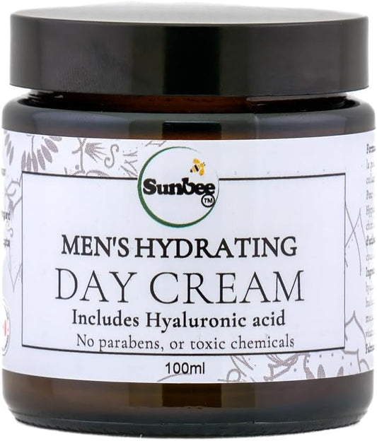 Made in CANADA Sunbee Men's Hydrating Day Cream, Hydrating Moisturizer with Hyaluronic Acid 100 mL