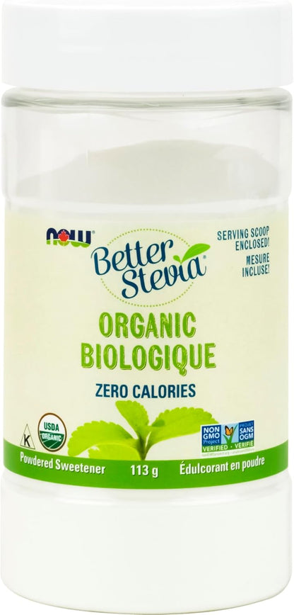 NOW BetterStevia，有机零卡路里提取物粉，生酮友好，适合糖尿病患者，不含赤藓糖醇，113克