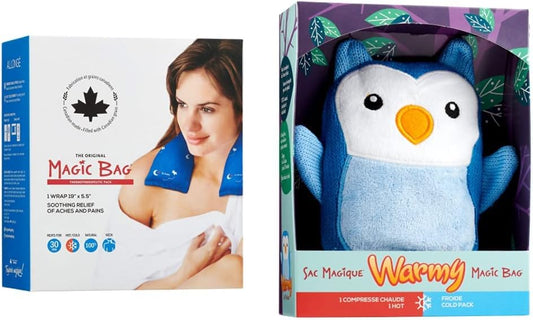 魔法袋加长冷热敷包（40 盎司）+ 魔法袋暖心“猫头鹰”冷热敷包（0.8 磅）