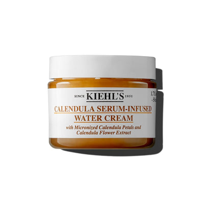 Kiehl's Calendula Serum Infused Water Cream, Soothing Gel Moisturizer for All Skin Types, Visibly Evens Skin Tone & Boosts Radiance in 1 Week, 24HR Hydration, Reduces Redness