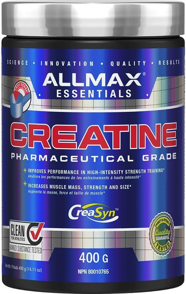 ALLMAX Nutrition - 肌​​酸一水合物，微粉化肌酸粉，用于增强力量和肌肉恢复，无麸质且快速吸收 400 克