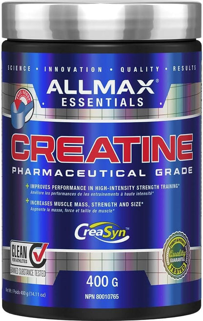 ALLMAX Nutrition - 肌​​酸一水合物，微粉化肌酸粉，用于增强力量和肌肉恢复，无麸质且快速吸收 400 克