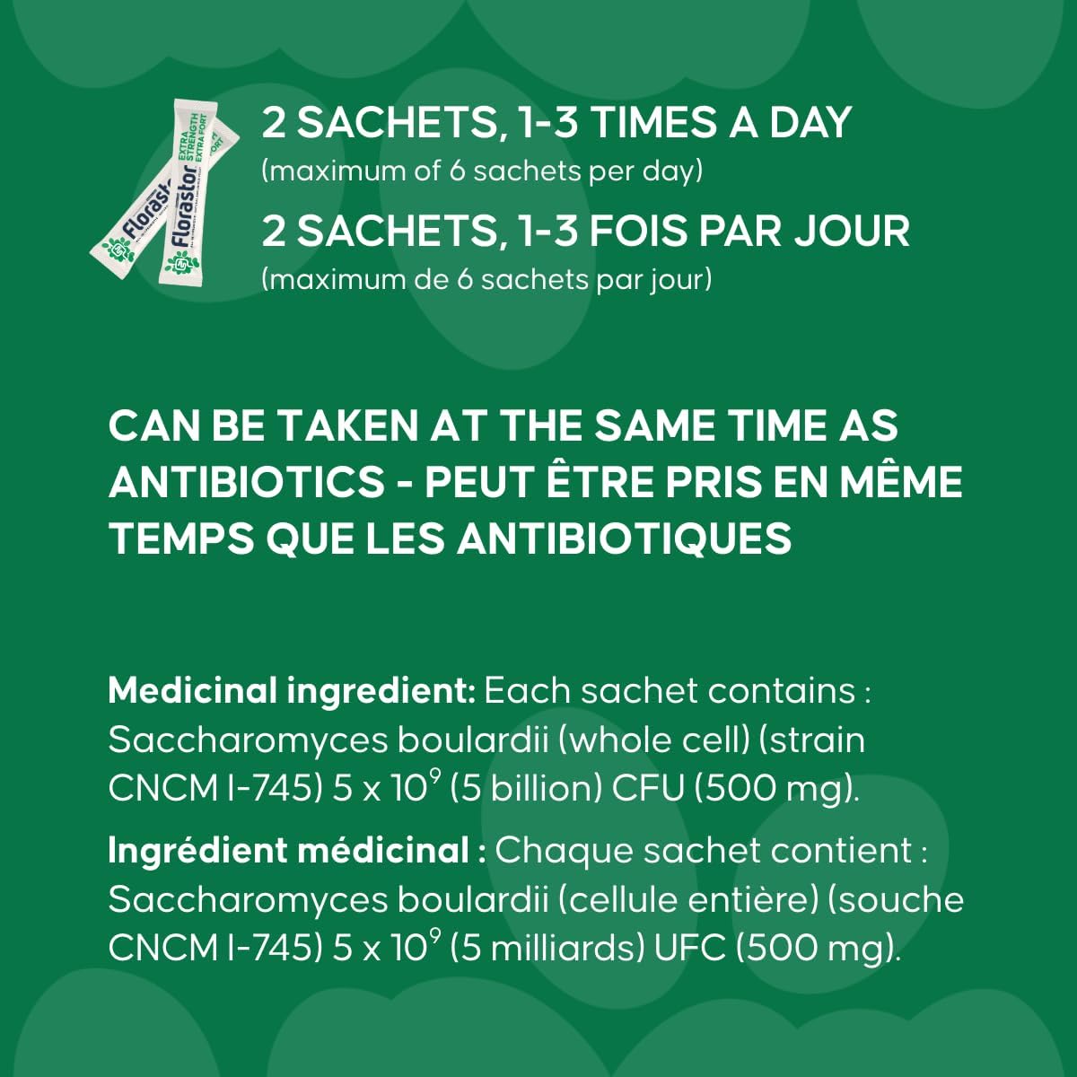 Florastor 強效益生菌 - 布拉酵母菌 CNCM I-745 - 每日多效合一益生菌 - 支持腸道健康和免疫系統 - 抗生素相關性腹瀉 - 成人適用 - 30 支
