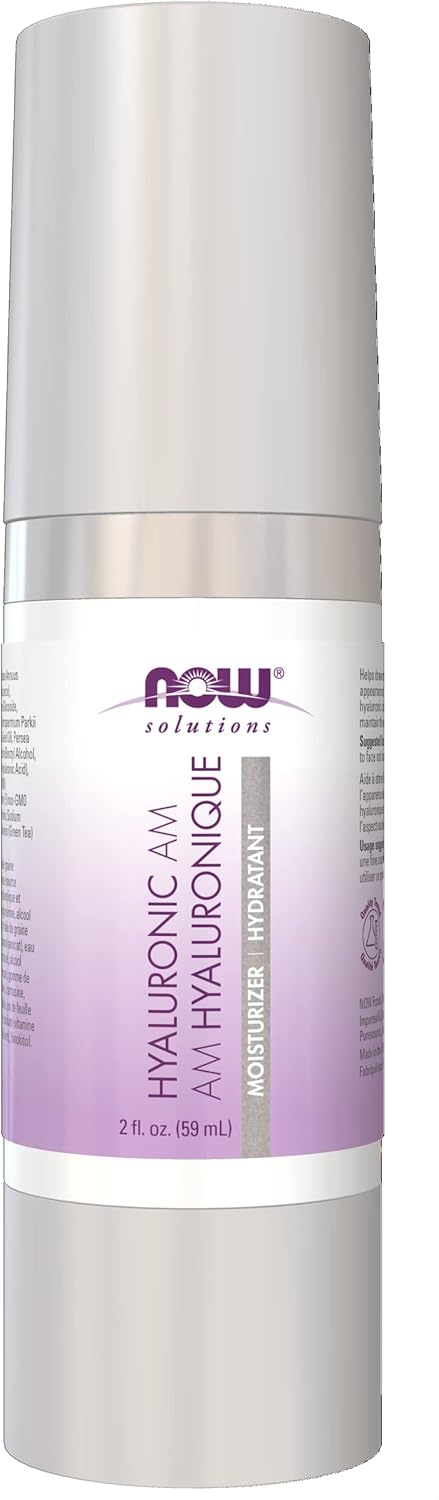 NOW Solutions, Hyaluronic Acid Moisturizer, Smoothing and Toning, Rehydrating to Start Your Day AM Moisturizer, 59 ml