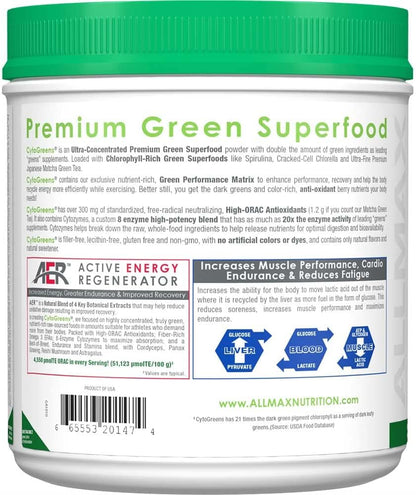 ALLMAX NUTRITION - CytoGreens - Superfood - Acai Berry Green Tea - 60 serving - 535g