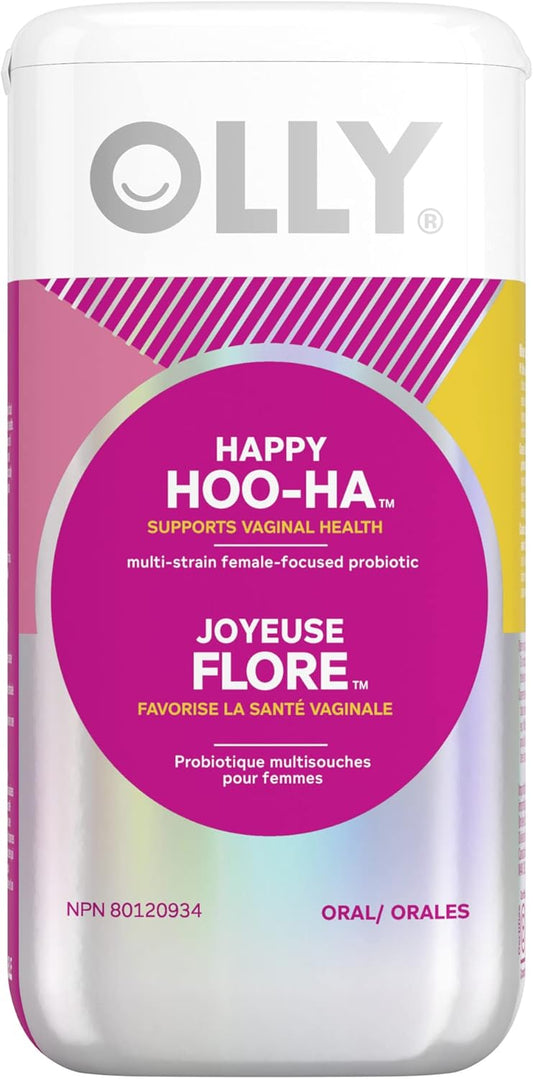 OLLY Supplement Capsules | Happy HOO-HA Female Probiotic + Lovin' Libido Women's Sexual Health Bundle