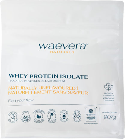 Waevera 無味乳清分離蛋白 – 907 克（2 磅），高蛋白，幾乎不含乳糖，純淨無麩質