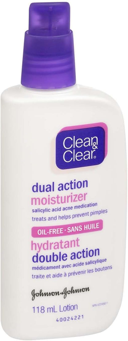 Clean & Clear Face Moisturizer With Salicylic Acid Acne Medication, Oil-Free, 118 mL
