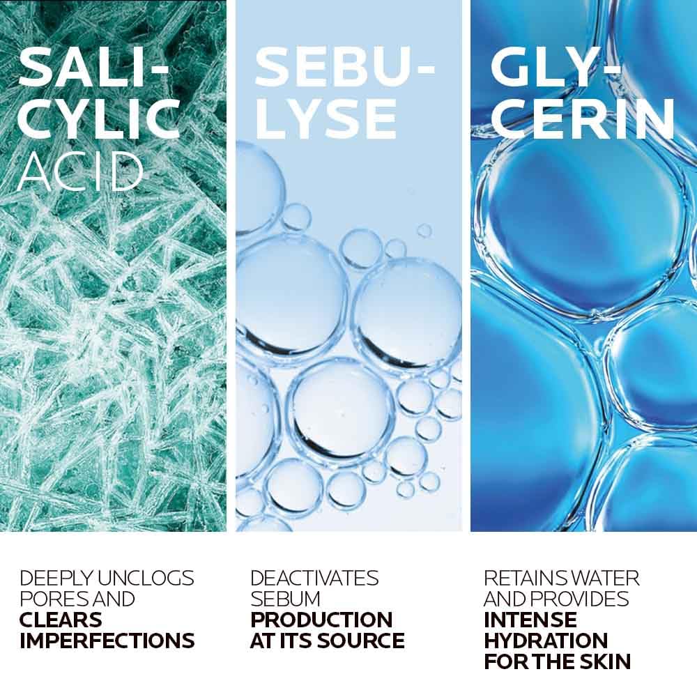 La Roche-Posay FACE MOISTURIZER, Effaclar Mat Mattifying Balancing Zinc for Oily or Acne prone Skin with Glycerin, Salicylic Acid. Anti Shine, Anti-Enlarged pores. Paraben-Free, Travel Size, 40ml