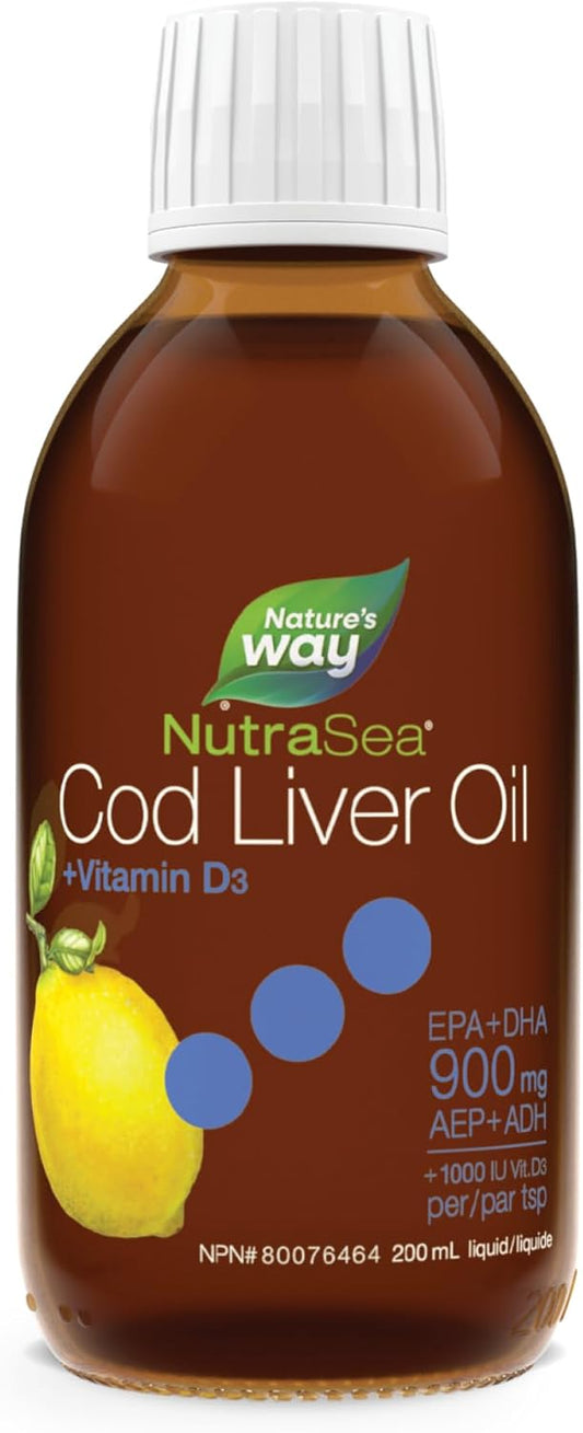 NutraSea +D Cod Liver Oil Zesty Lemon 200 ml