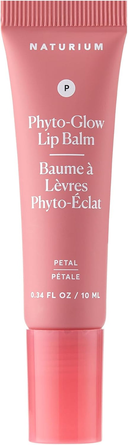 Naturium Phyto-Glow Lip Balm | With Shea Butter & Squalane, Sheer Tinted Colour | 0.34 FL OZ / 10 ml, Petal