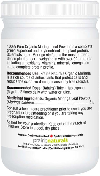 Prairie Naturals Organic Moringa Leaf Powder - 200 Gram
