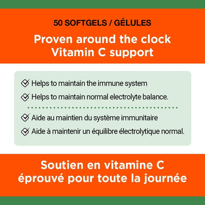 Nature's Bounty Immunity Plus，1000 毫克酯化維生素 C，含鋅、接骨木果和紫錐菊，50 粒軟膠囊，有助於維持免疫系統