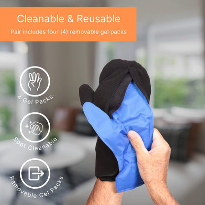 NatraCure 冷疗手套 - 大号/XL - （适用于手部疼痛、关节炎、神经病变、化疗和手部或手指疼痛）