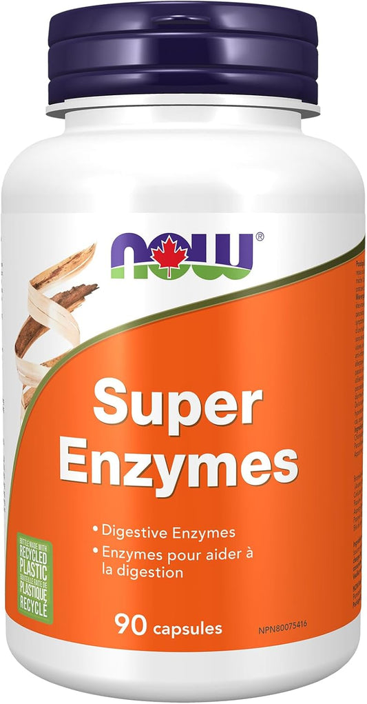 NOW Supplements，超級酶，配方含有鳳梨蛋白酶、牛膽汁、胰酶和木瓜蛋白酶，超級酶，90粒膠囊