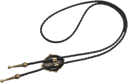 Joxevyia - 绿松石男士波洛领带西部牛仔领带男女通用配饰伴郎礼物，Jbl007-turquoise-gold，Único