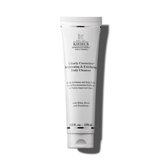 Kiehl's Clearly Corrective Brightening & Exfoliating Daily Cleanser, Gentle Face Wash for All Skin Types, Purifies & Exfoliates, Removes Dirt & Oil, with White Birch Extract & Peony Extract