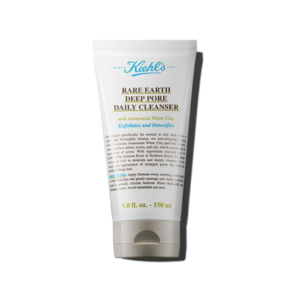 Kiehl's 稀土深層毛孔日常清潔劑，溫和去角質潔面乳，適合油性皮膚，排毒去角質，縮小毛孔，含亞馬遜白粘土，無香型
