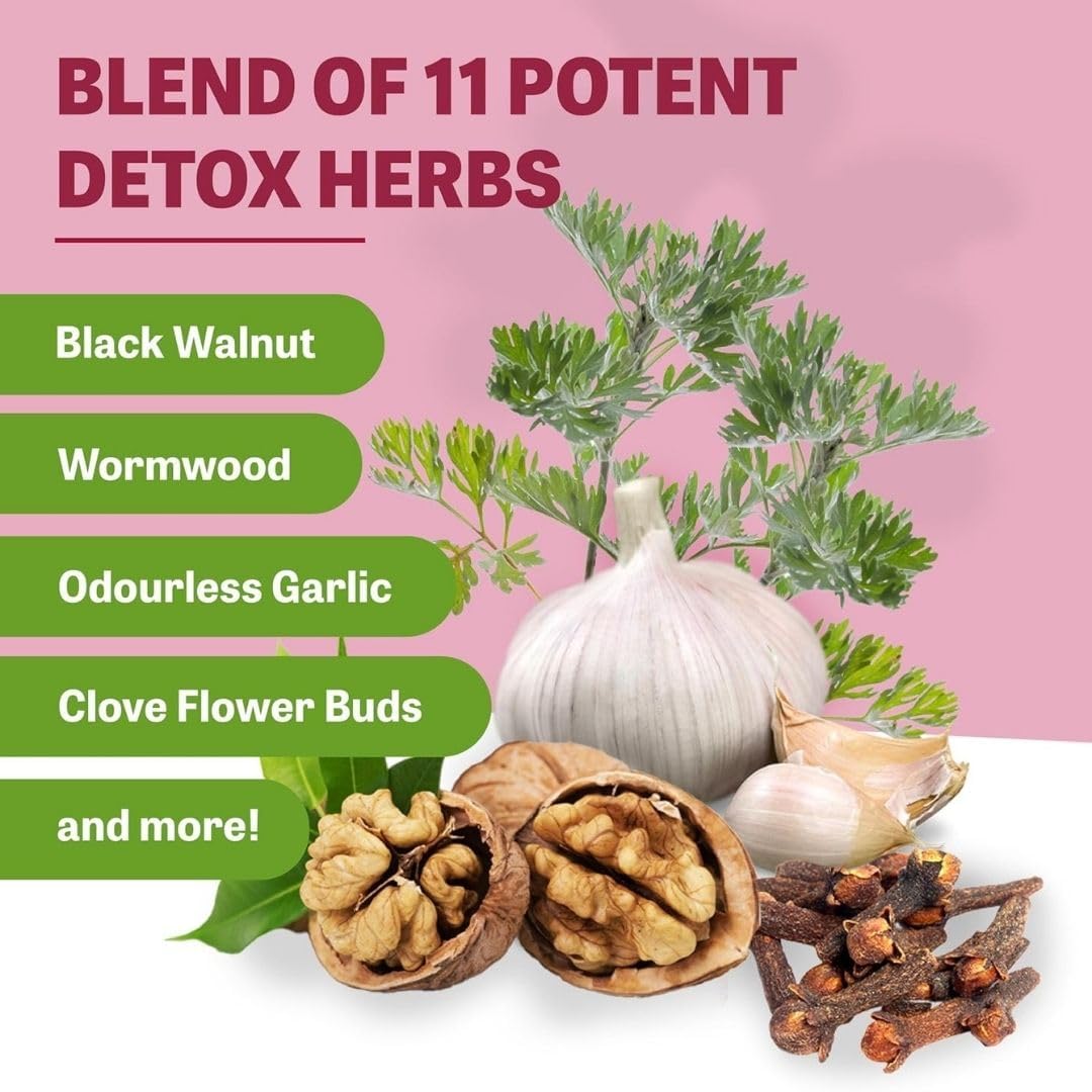 New Roots Herbal | 成人驅寄生蟲膠囊 - 含苦艾、黑胡桃殼的全面寄生蟲清除劑 - 消化和抗寄生蟲支持補充劑（90 粒素食膠囊）