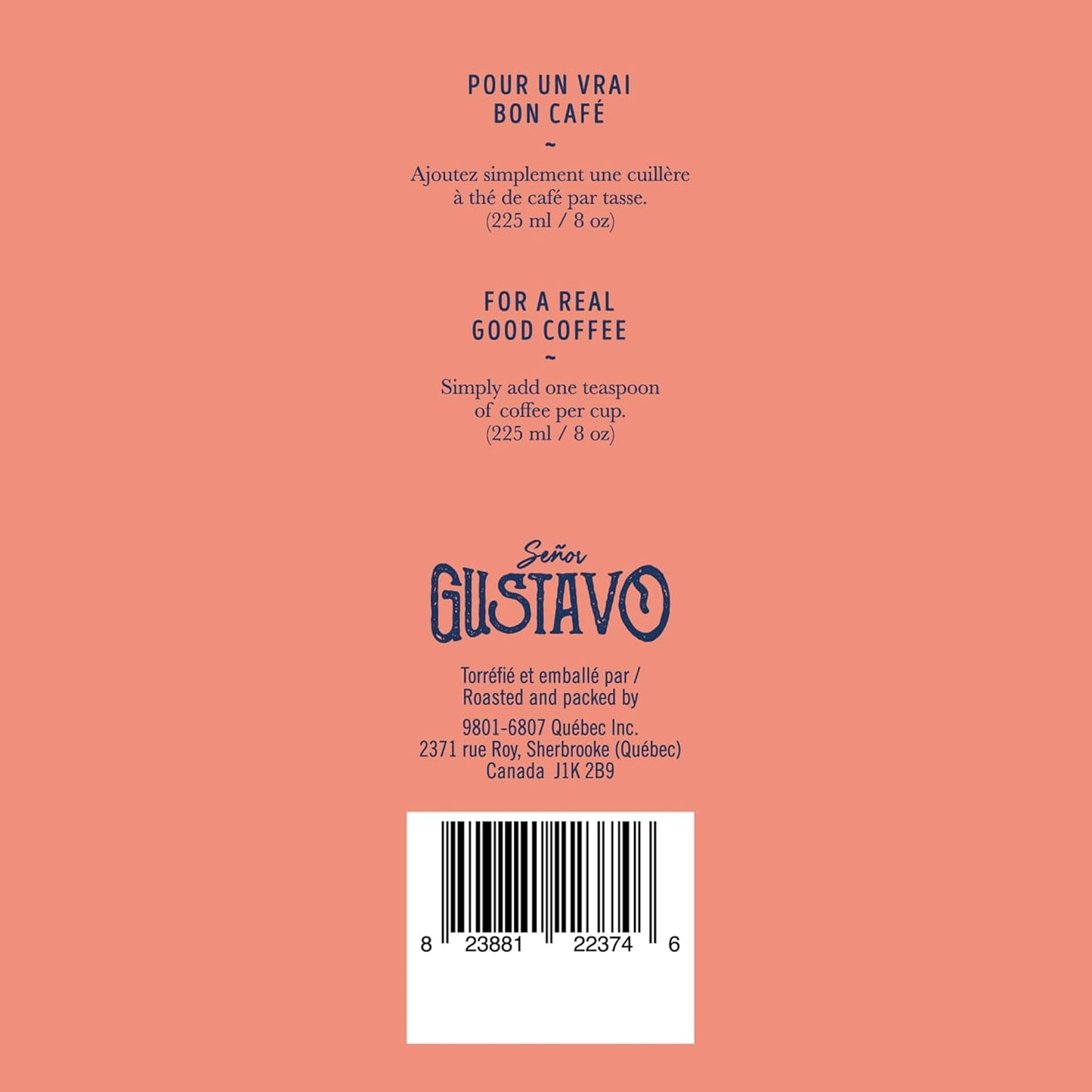 Café Senor Gustavo El Bueno 顺滑哥伦比亚轻度烘焙研磨咖啡，浓郁的咖啡，带有淡淡的花香，犹太洁食认证咖啡，产自中南美洲的咖啡豆 - （227 克）