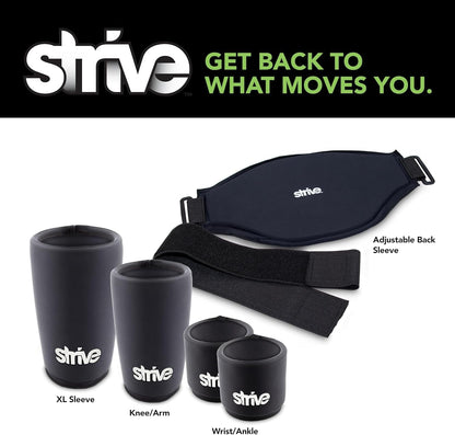 Strive 冷熱療法柔性冰袋壓縮套可重複使用凝膠包，用於膝蓋小腿肘部受傷冷敷