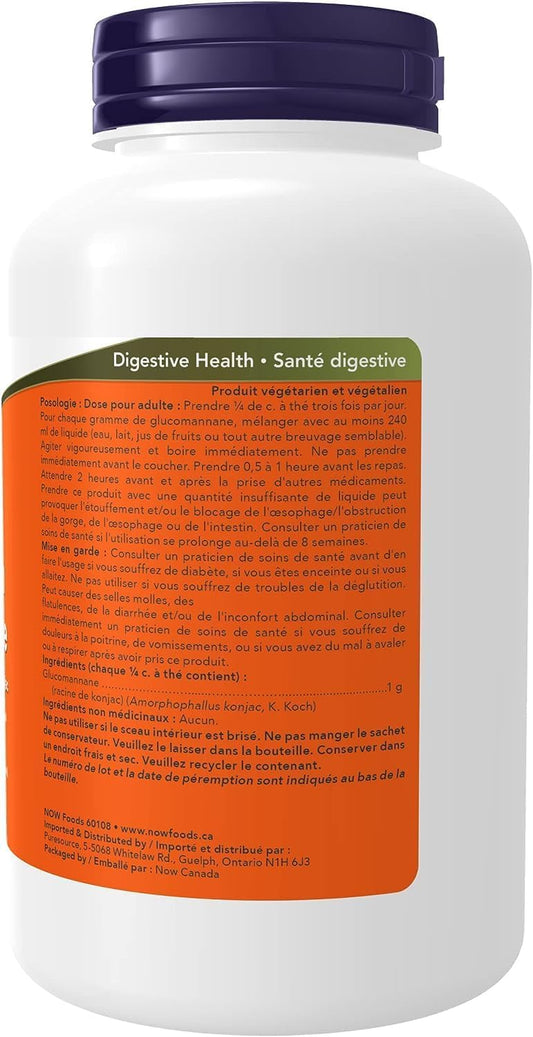 NOW Supplements, Glucomannan (Amorphophallus konjac) Pure Powder, Supports Regularity*, Healthy Weight Management*, 227g