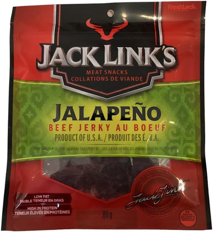 Jack links Jack Link's Beef Jerky 12x80g High In Protein, Low Fat, (Jalapeño)