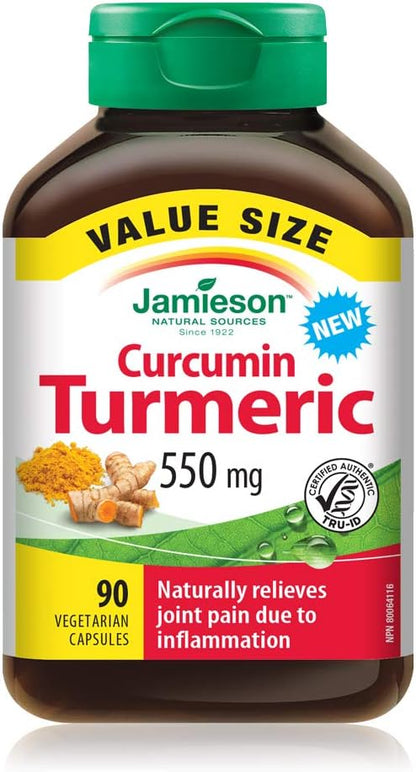 Jamieson 薑黃素，90 粒 - 超值裝 & Omega-3 精選 1,000 毫克