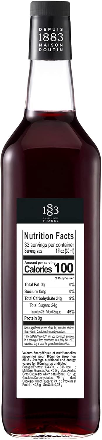 Maison Routin 1883 芙蓉糖浆 1L 玻璃瓶