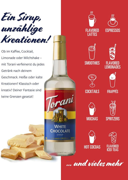 Torani 白巧克力（Chocolate Bianco）风味糖浆 750 毫升
