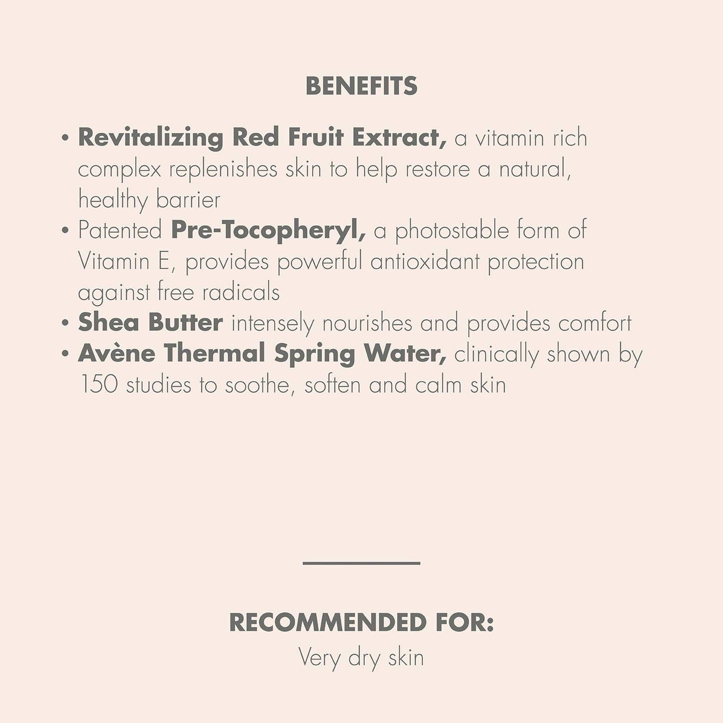 Eau Thermale Avene RICH Revitalizing Nourishing Cream, Ultra Nourishing Face Moisturizer, Red Fruit Extract, Antioxidant Protection, Non-comedogenic, 50 ml