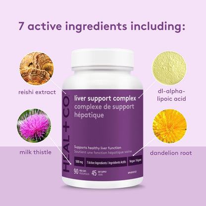 HEAL + CO. 肝脏支持复合物 90 粒素食胶囊