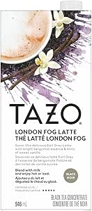 TAZO London Fog Latte Concentrate - 946 mL (Pack of 1), At Home Café Experience, Luxurious and Bold Flavors, Caffeinated, Enjoy Hot or Iced