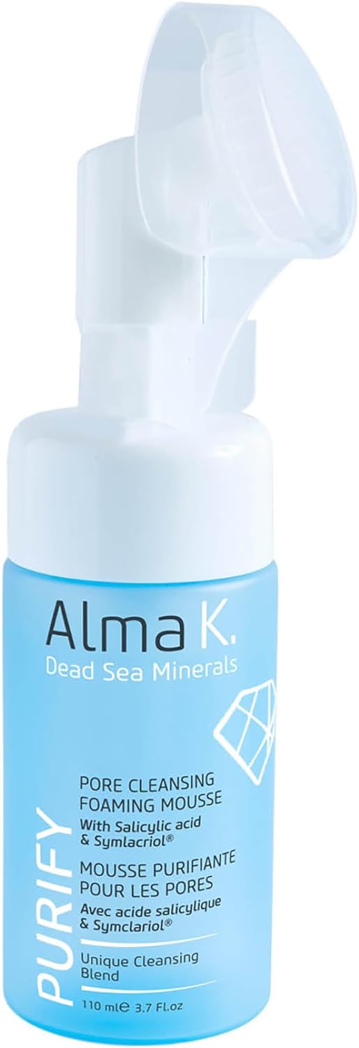 Alma K Pore Cleansing Foaming Mousse - Gentle Face Cleanser for Women - Hydrating Facial Cleanser with Salicylic Acid - Face Wash for Women - 3.7 Fl oz