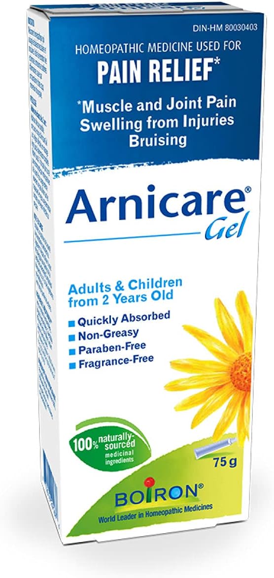 Boiron Arnicare 片剂，60 片，顺势疗法药物，用于缓解肌肉和关节疼痛肿胀和 Arnicare 凝胶 75g，用于缓解肌肉疼痛和关节疼痛
