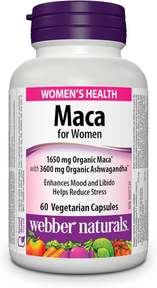 002  Webber Naturals 女士瑪卡，60顆素食膠囊